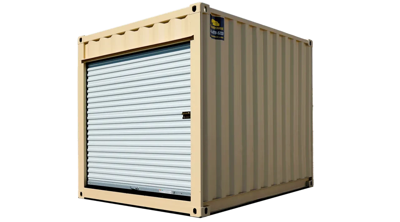 10ft Refurbished High Cube Storage Container with Roll-Up Door